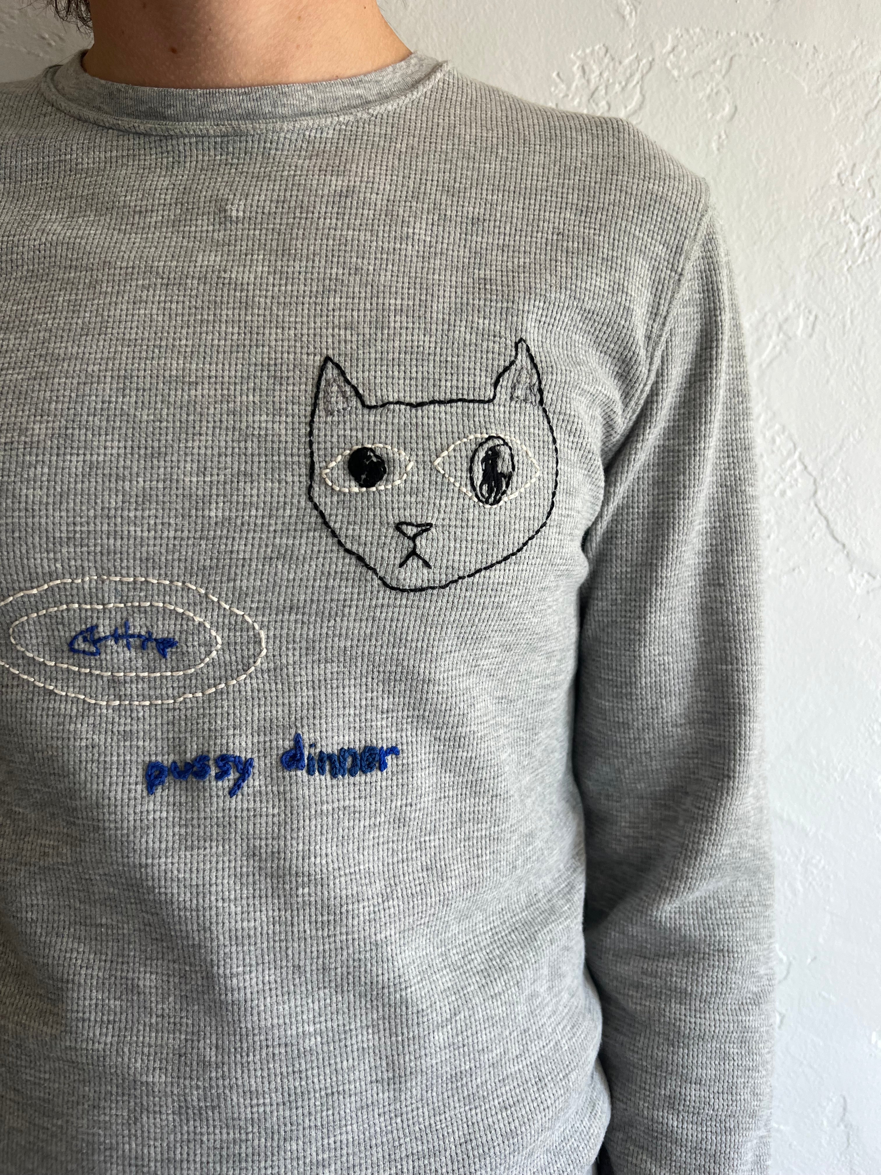 Pussy Dinner Shirt (Gray)