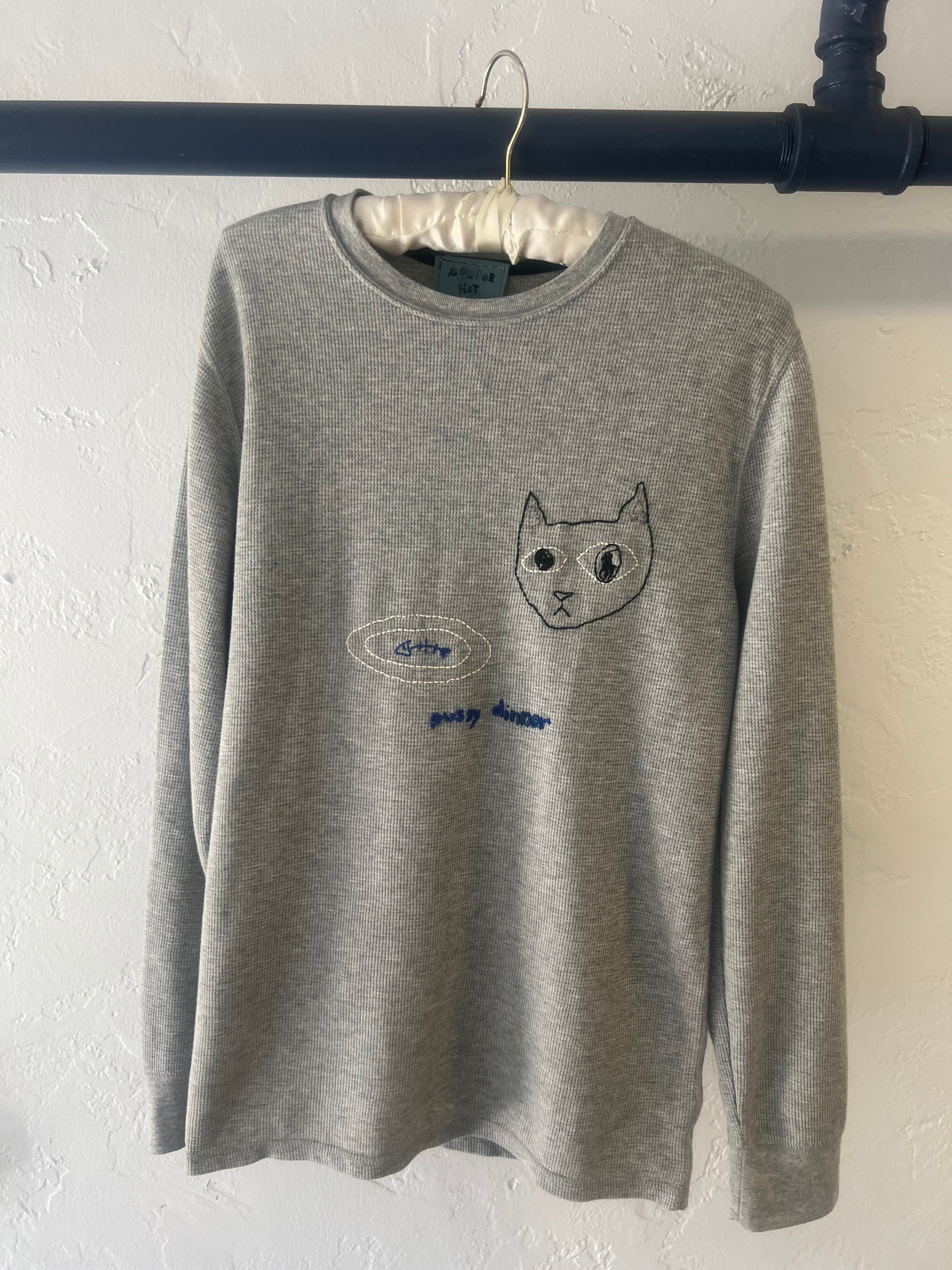 Pussy Dinner Shirt (Gray)