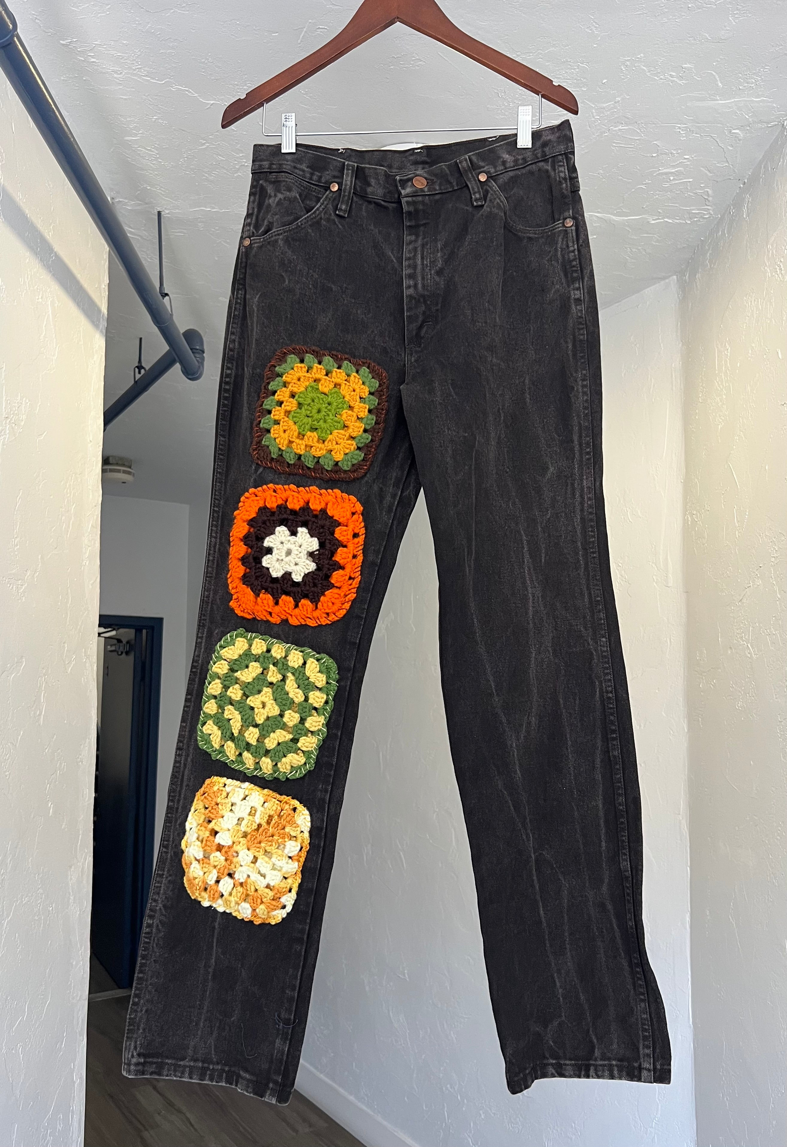Crochet Patch Jeans