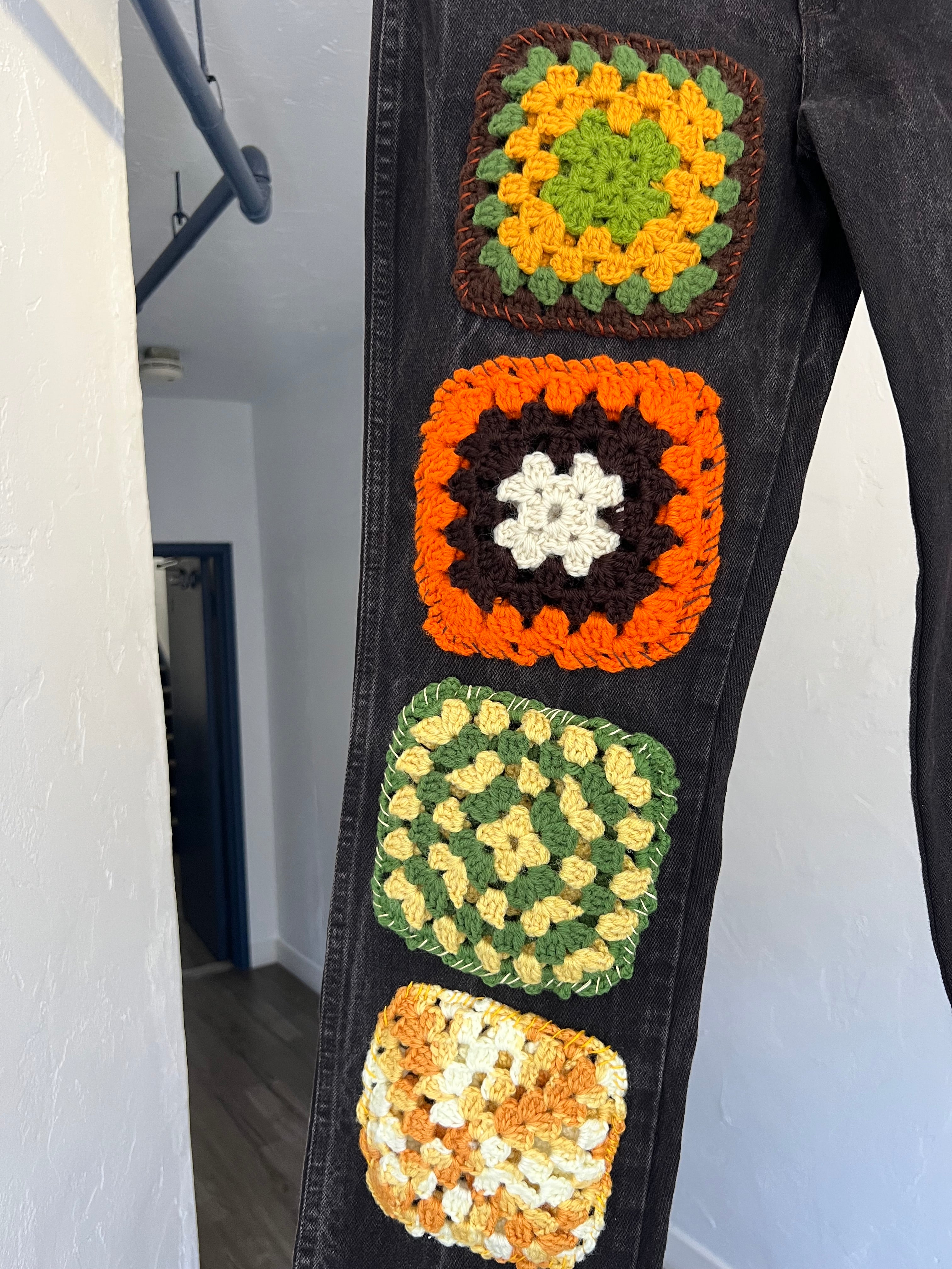 Crochet Patch Jeans