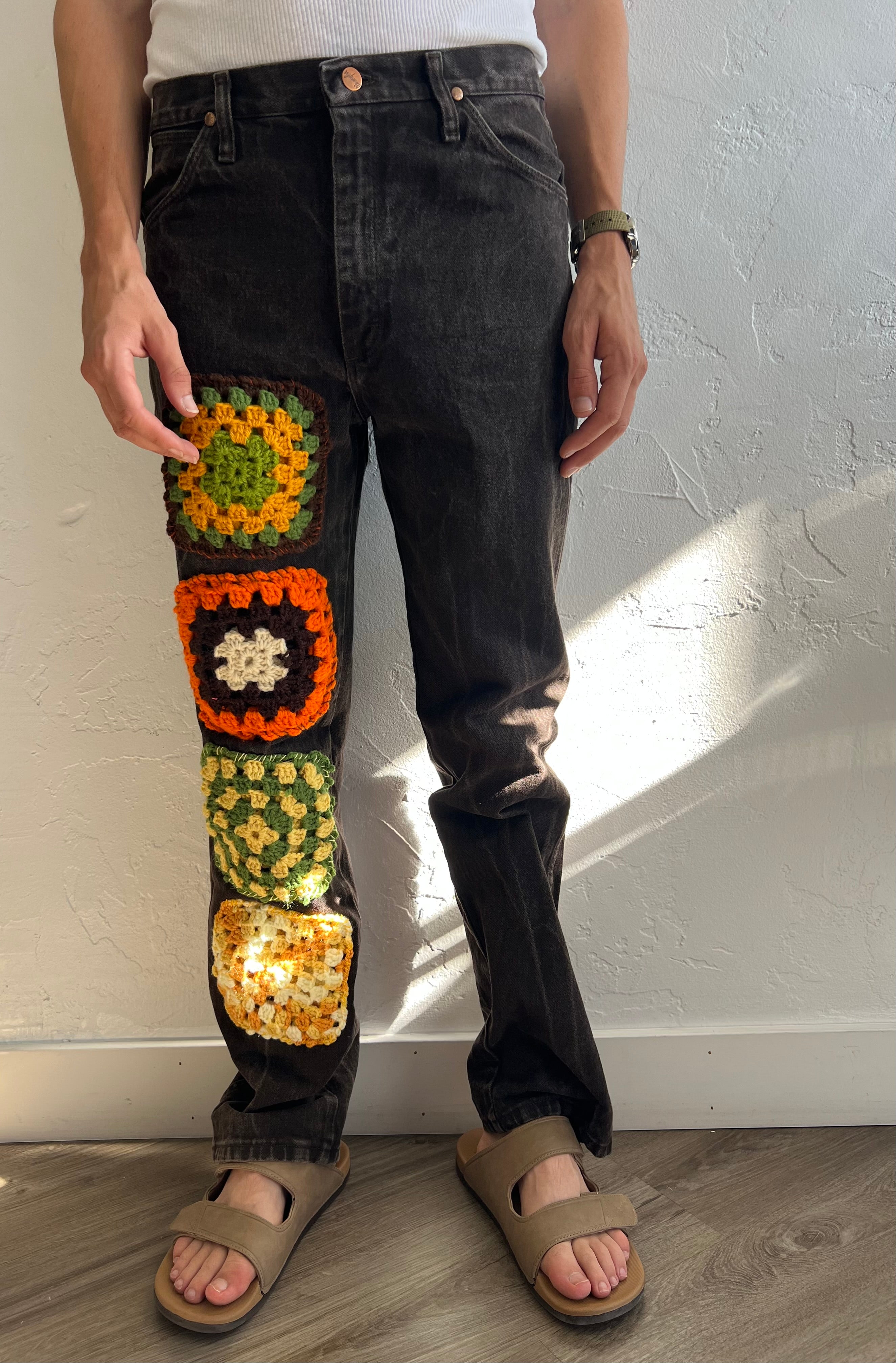 Crochet Patch Jeans