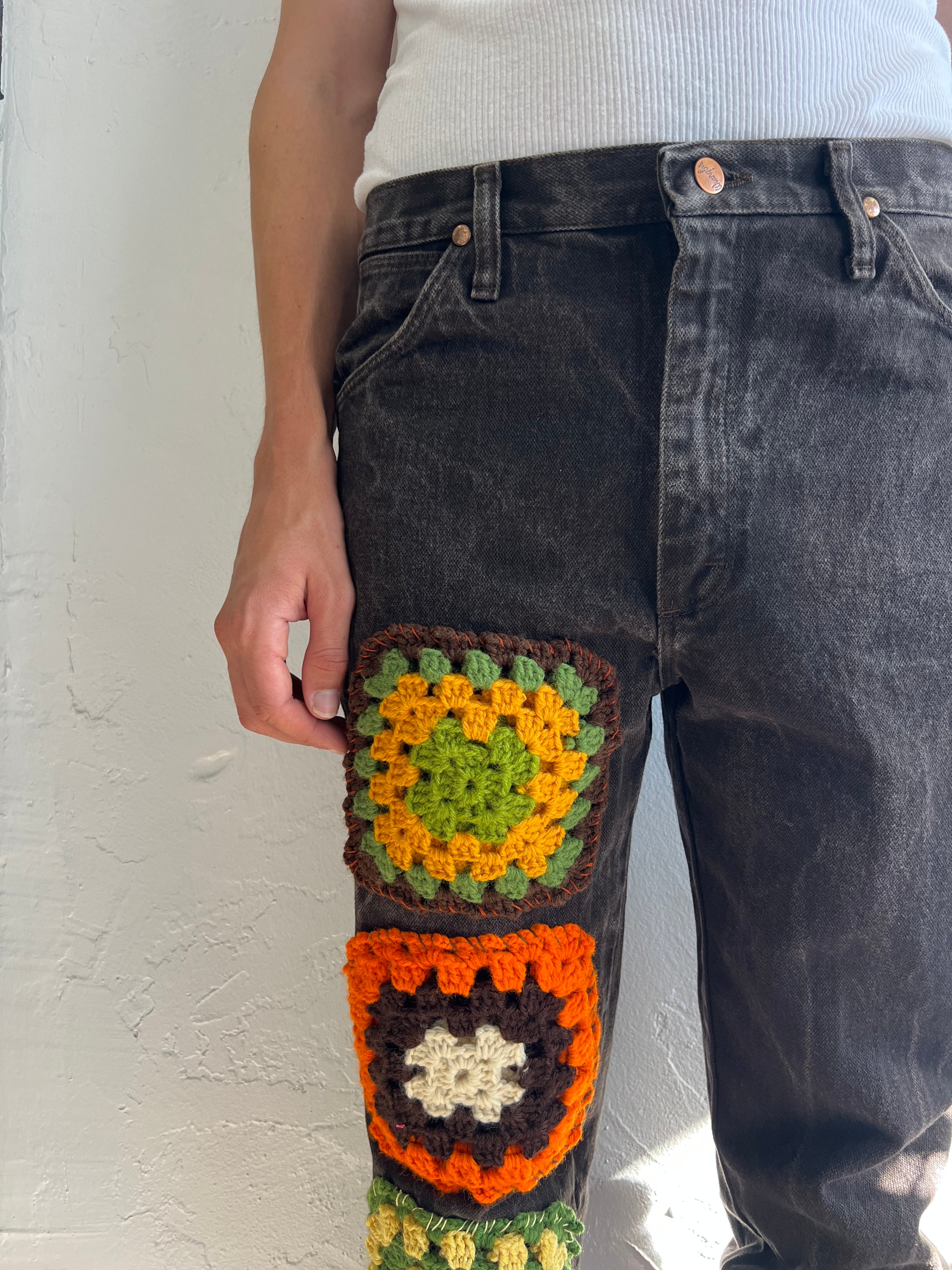 Crochet Patch Jeans